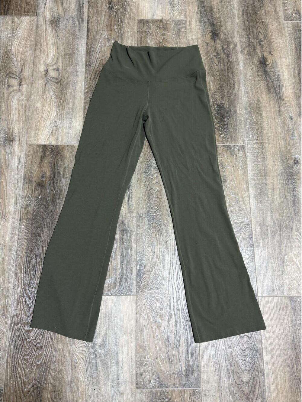Nike Yoga High Waist Wide Leg Leggings Green M Yogie Athleisure